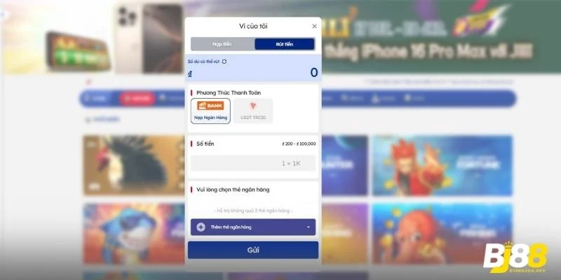Hướng dẫn tân binh cách thực hiện quy trình rút tiền BJ88
